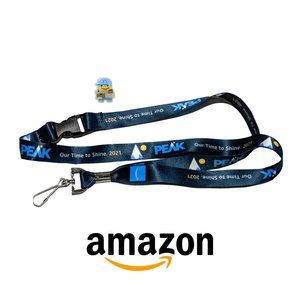 Amazon Peak 2021 8-Bit Peccy Pin & Lanyard New